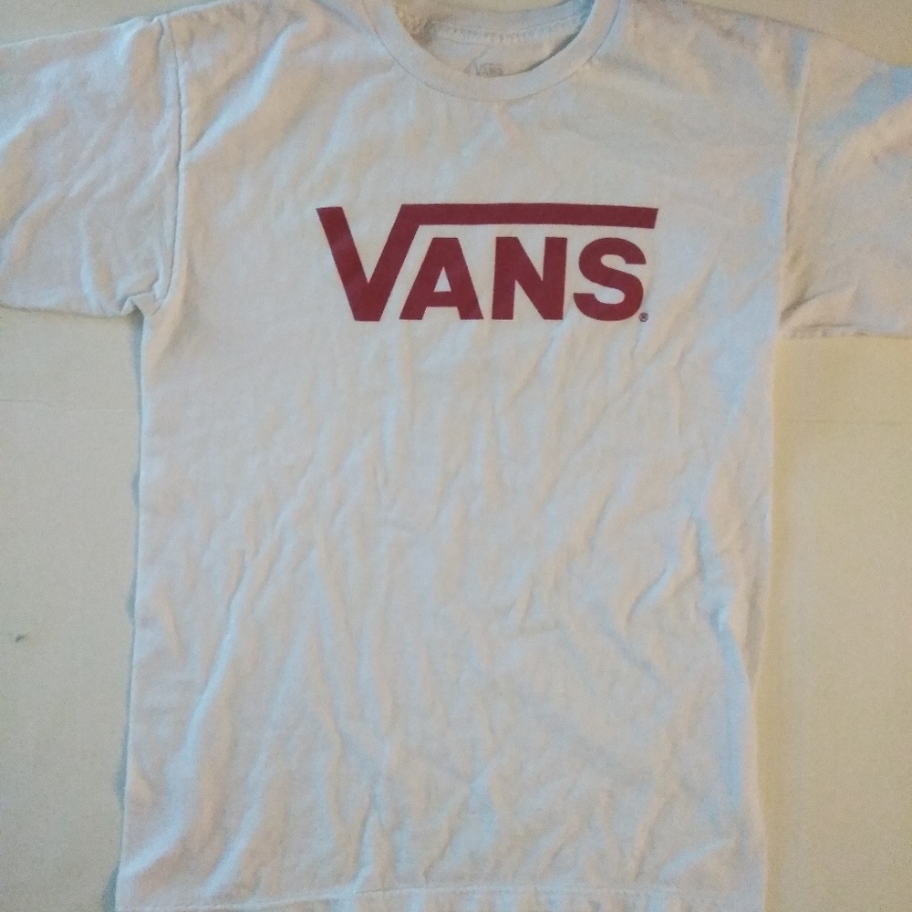 Vans Short Sleeve Classic Tee Red White Mens Small